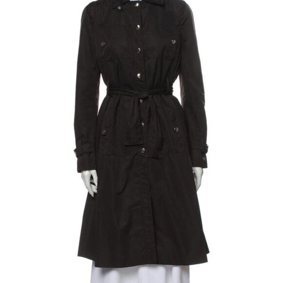 GUCCI TRENCH BLACK POINTED COLLAR COAT - Picture 2 of 13